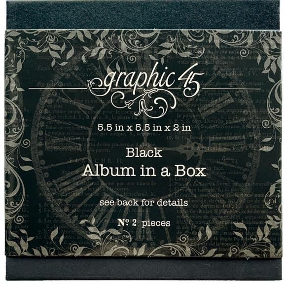 N Graphic 45 Staples Album In A Box Black