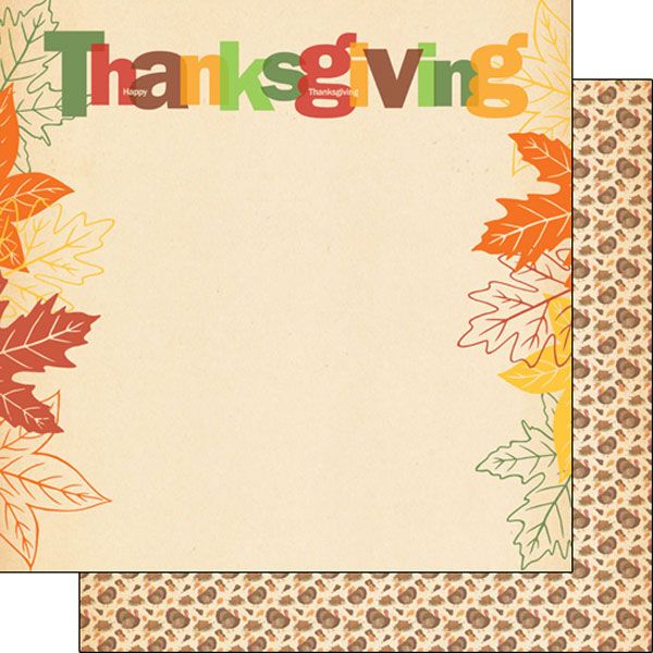 SC Thanksgiving Title Turkey DS Paper