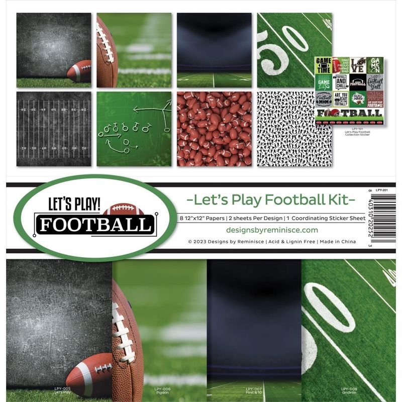 N Reminisce Collection Kit 12&quot; X12&quot; Let&#39;s Play Football