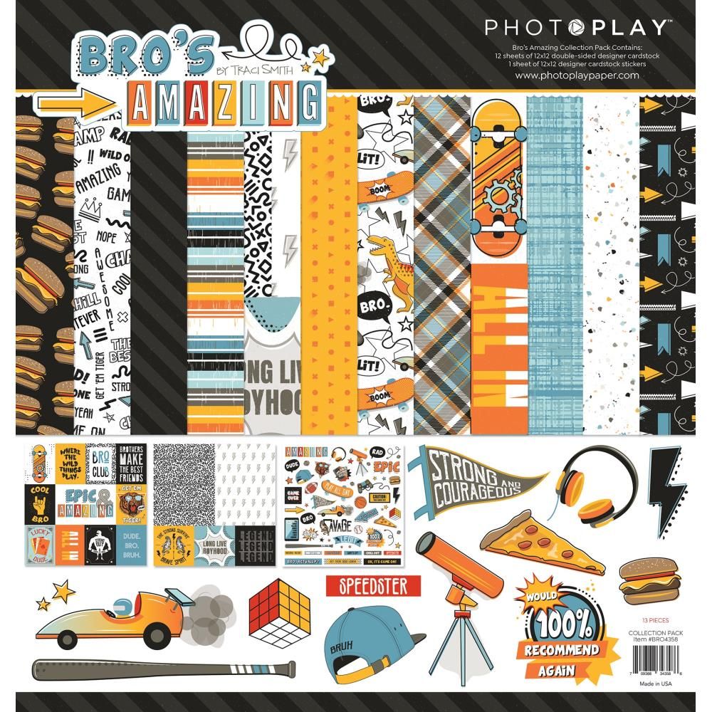 N PhotoPlay Collection Pack 12&quot;X12&quot; Bro&#39;s Amazing