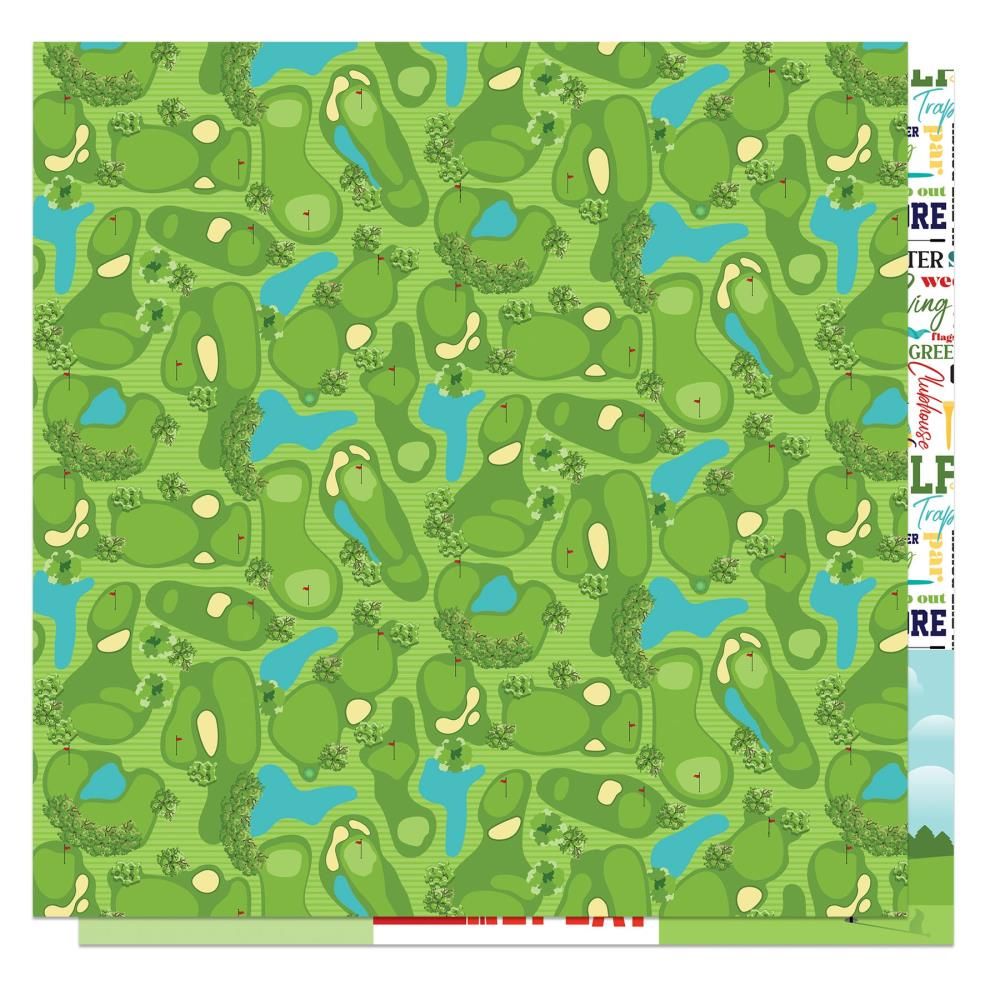 N MVP Golf Double-Sided Cardstock 12&quot; X12&quot; Back 9