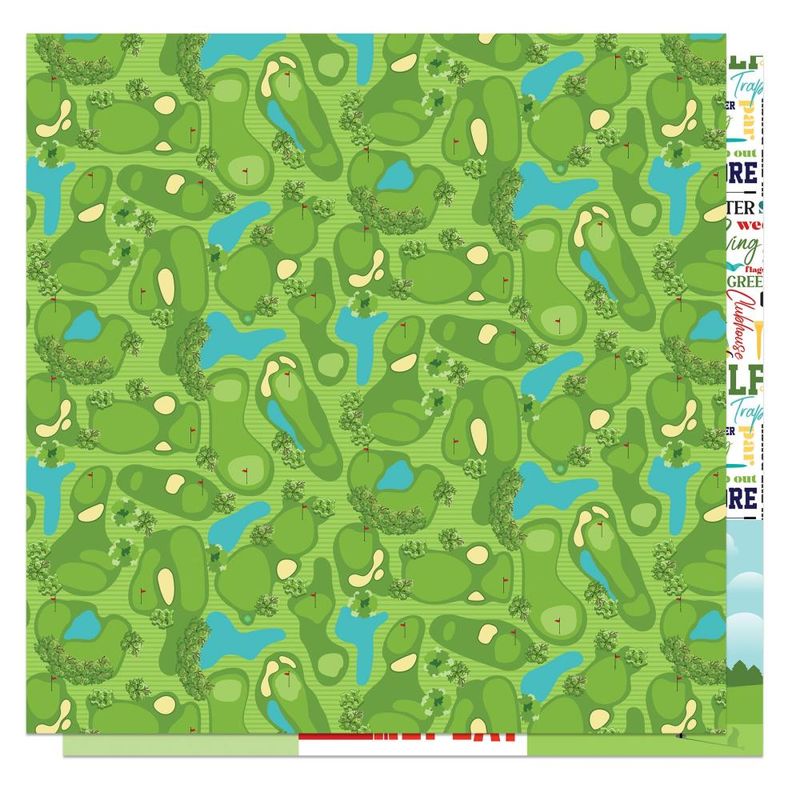 N MVP Golf Double-Sided Cardstock 12&quot; X12&quot; Back 9