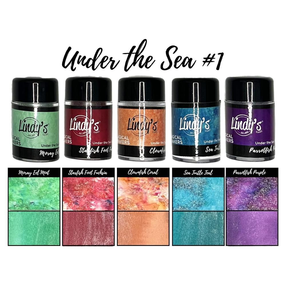 N Lindy&#39;s Stamp Gang Magical Shaker 2.0 Set 5/Pkg Under The Sea 1