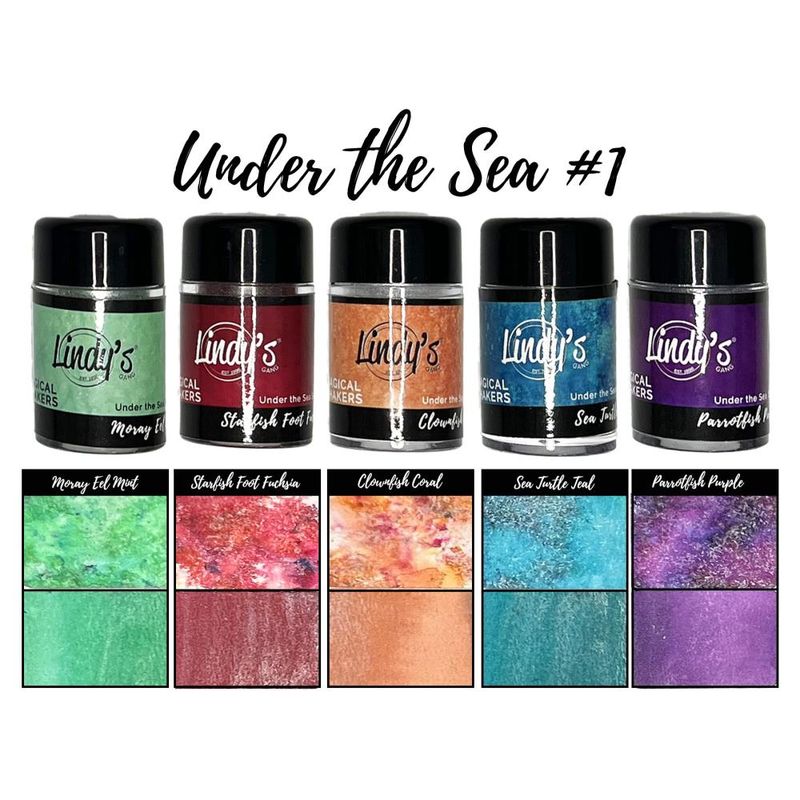 N Lindy&#39;s Stamp Gang Magical Shaker 2.0 Set 5/Pkg Under The Sea 1