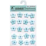 N Little Birdie Embossed Jeweled Daisies 20/Pkg Blue