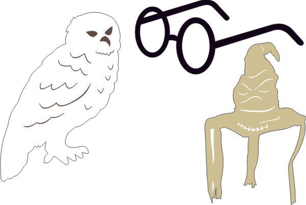 PP Harry Potter Set A (Owl, Glasses, Hat)