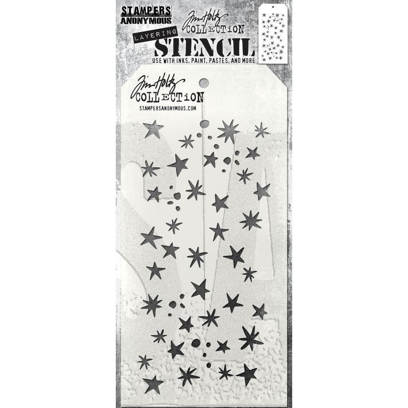 SA Tim Holtz Layering Stencil 4.125&quot; X8.5&quot; Spellbound
