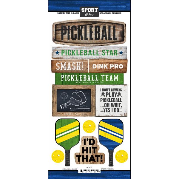 SC Pickleball Wood Sticker