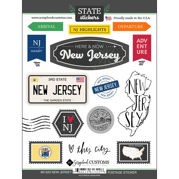 SC New Jersey Postage Stickers