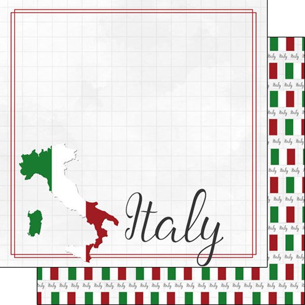SC Italy Adventure Border Double Sided Paper 12x12