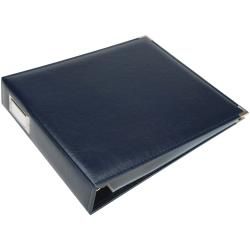 We R Classic Leather D-Ring Album 12&quot;X12&quot; Navy