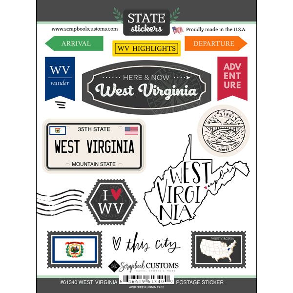 SC West Virginia Postage Sticker