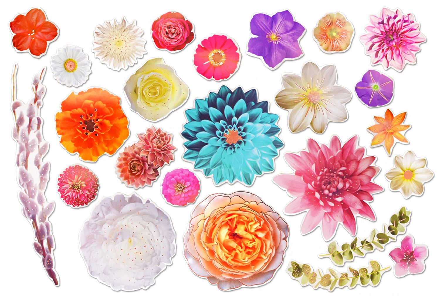 GB Forever In Time Flower Die Cuts With Foil Accents (30 Pieces)