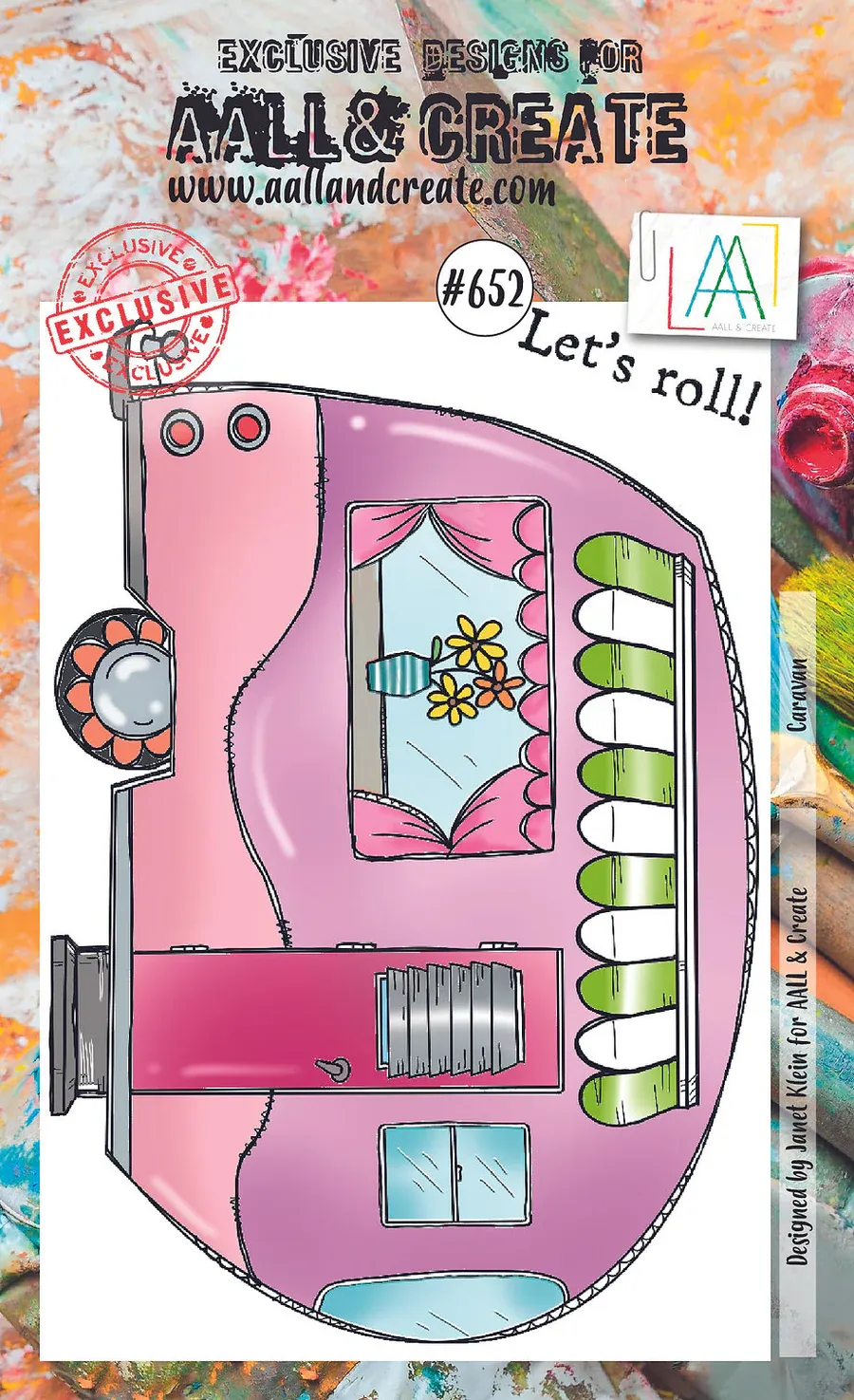 EC AALL &amp; Create A6 Clear Stamp Set Caravan