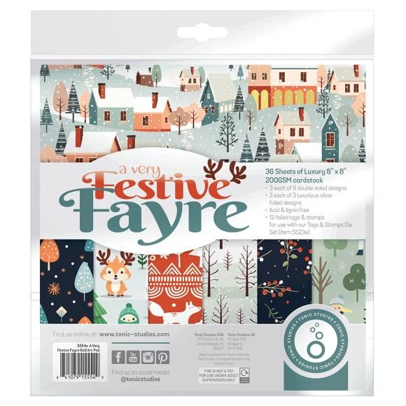 N Tonic Studios Art Pad 8&quot; X8&quot; A Very Festiv Fayre