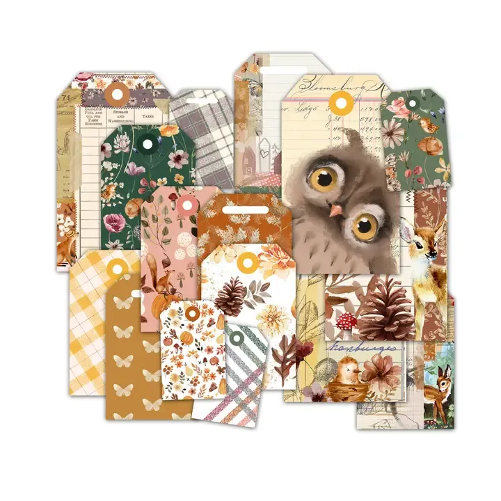 F Pretty Little Studio Ginger Snap Apple Cider Fall Ephemera Tags