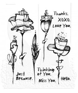 SA Tim Holtz Cling Mount Stamps: Abstract Florals