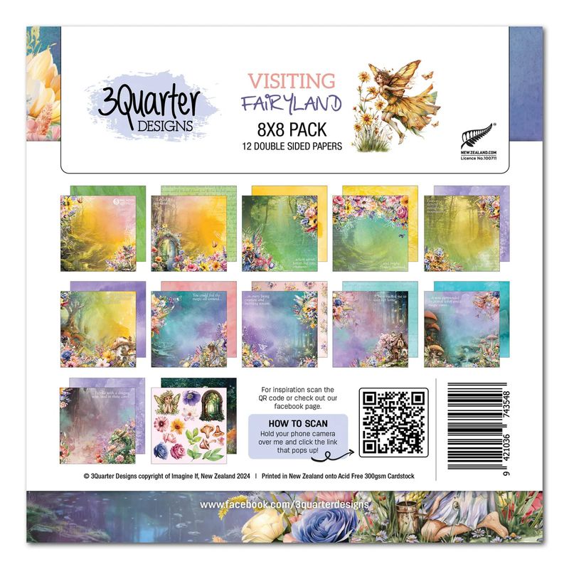 EC 3Quarter Designs Visiting Fairyland 8x8 Paper Pack