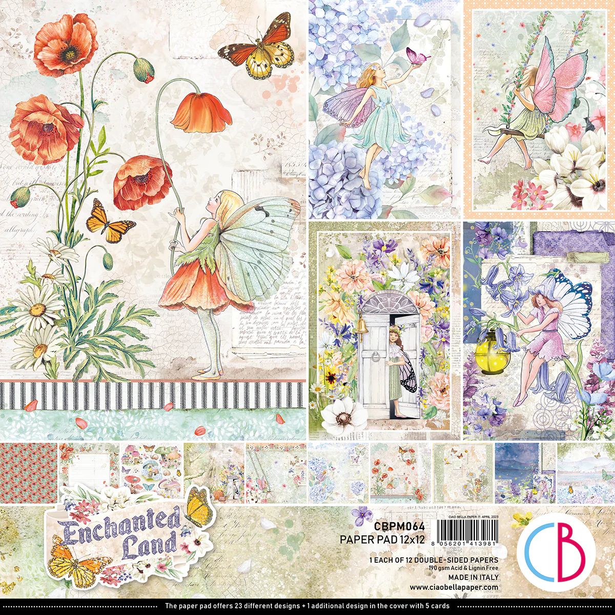 EC Ciao Bella Enchanted Land Paper Pad 12&quot; X12&quot;
