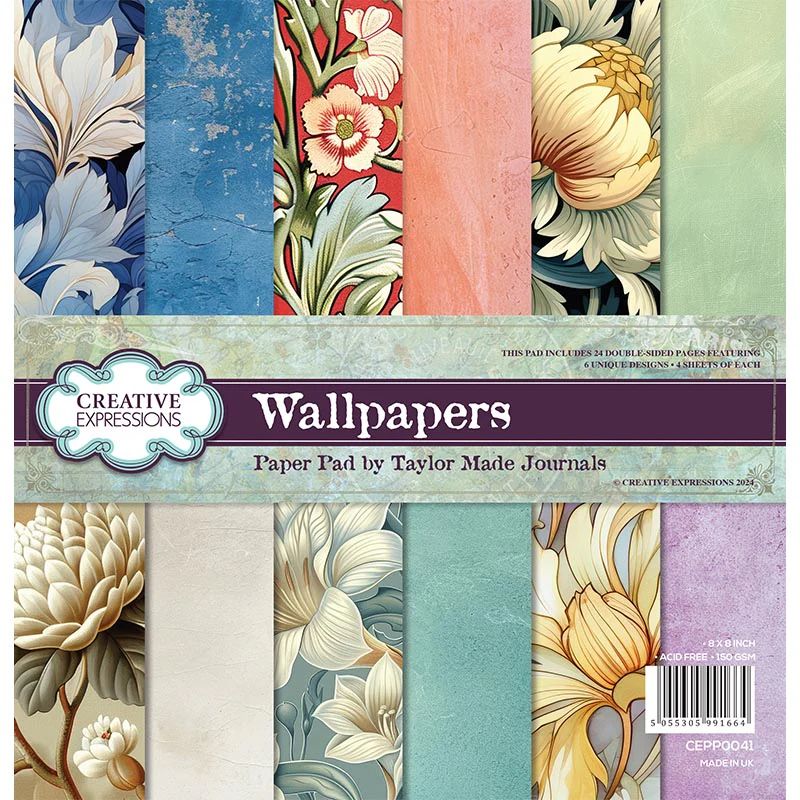 EC Creative Expressioms Taylor Made Journals Wallpaper 8&quot; X8&quot; Paper Pad