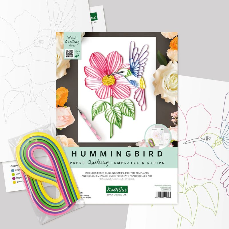 EC Katy Sue Hummingbird Quilling Template Kit