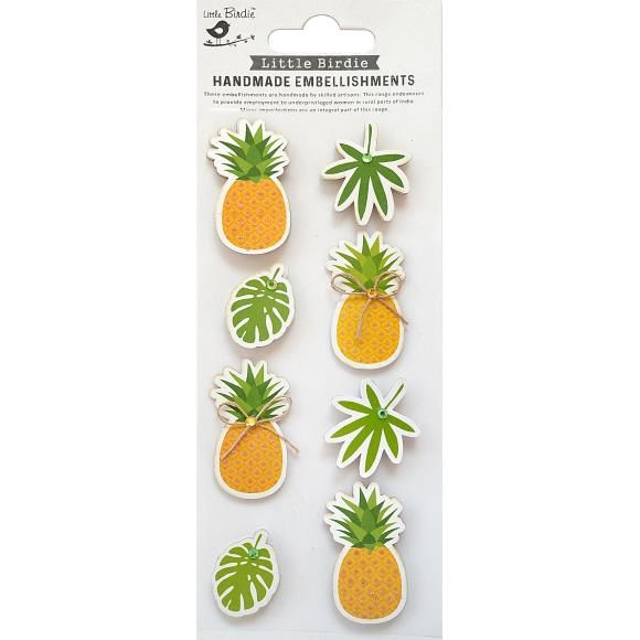 N Little Birdie Sticker Embellishment 8/Pkg Hawaiian