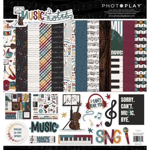 N PhotoPlay Collection Pack 12&quot;X12&quot; Music Notes