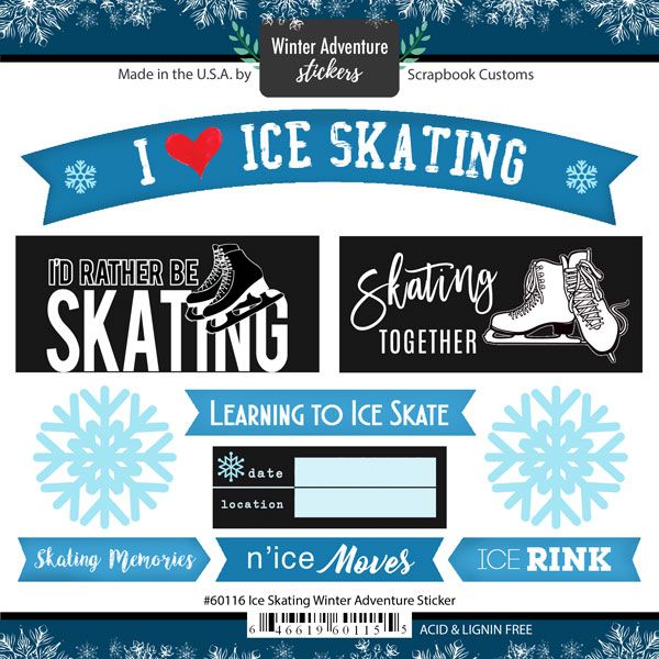 SC Ice Skating Winter Adventure Stickers