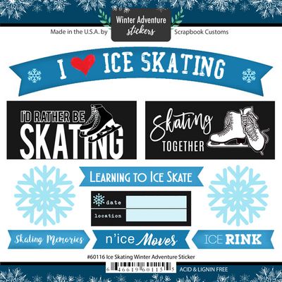 SC Ice Skating Winter Adventure Stickers