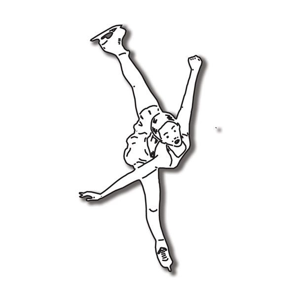 SC Ice Skater - Female #1 Laser Cut 