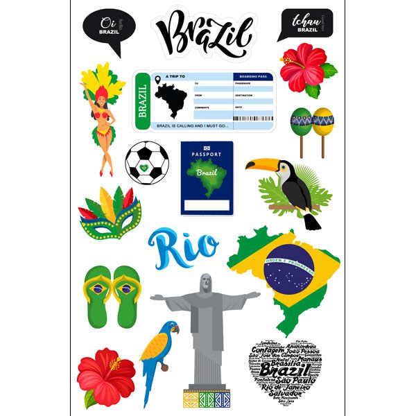 SC Brazil Embellishments Laser Die Cut-outs