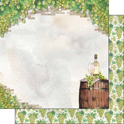 SC White Wine Grapes DS Paper 12 x 12
