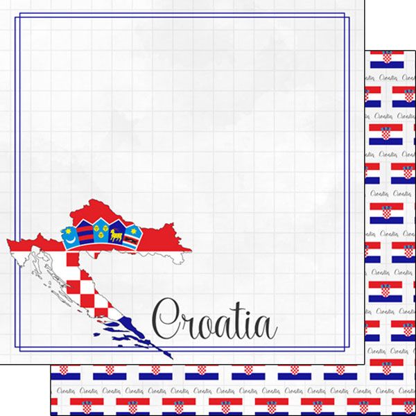 SC Croatia Adventure Border Paper 12 x 12