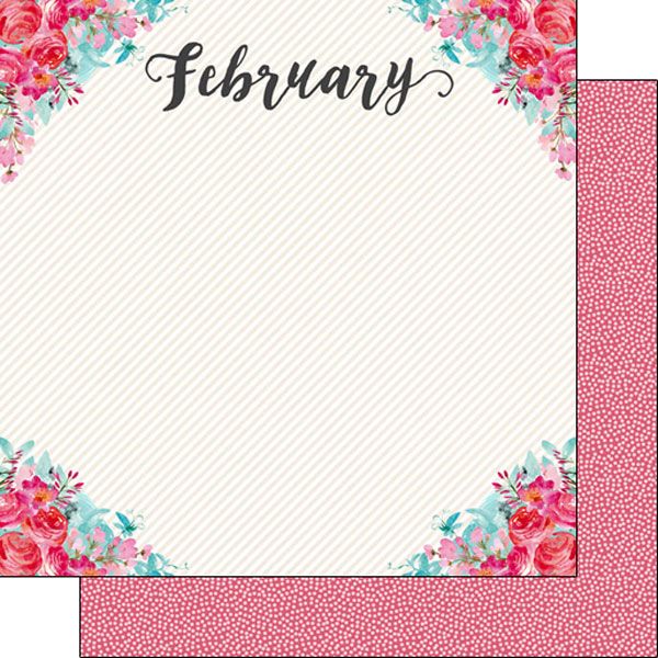 SC February Memories Double-Sided Paper 12 x 12