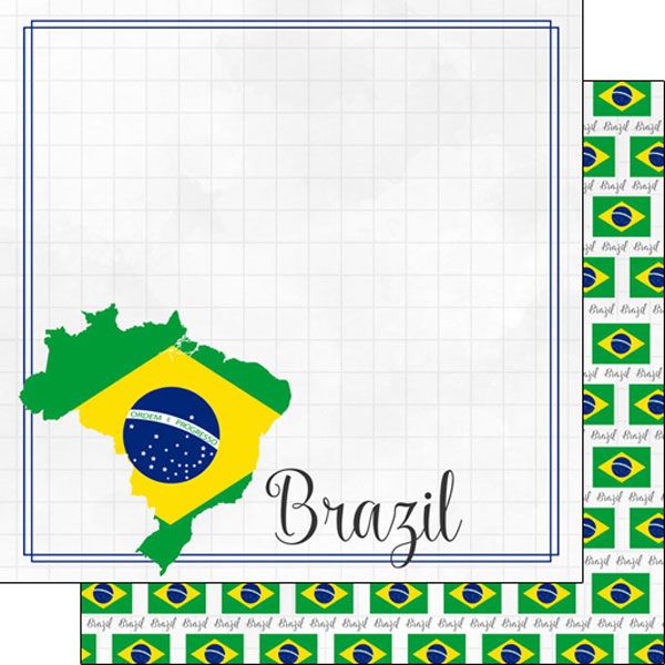 SC Brazil Adventure Border Paper 12 x 12 