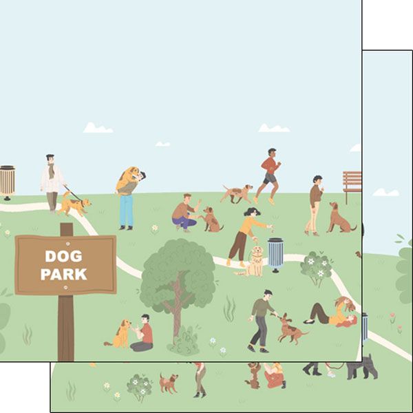 SC Dog Park DS Double-Sided Paper 12 x 12