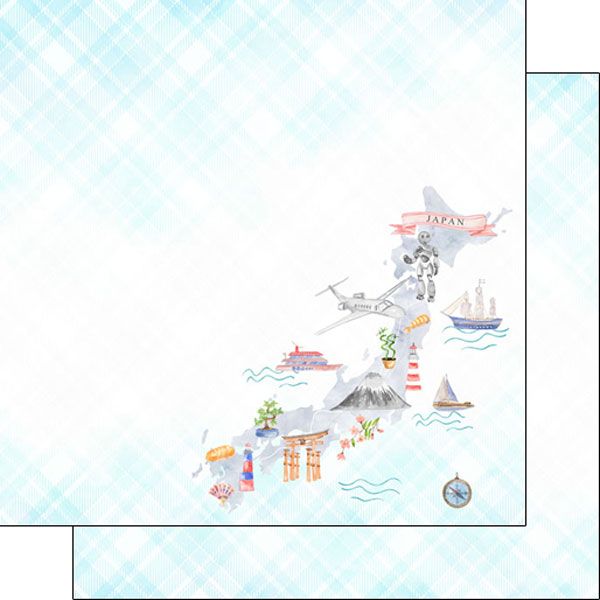 SC Japan Map Icons DS Double-Sided Paper 12 x 12