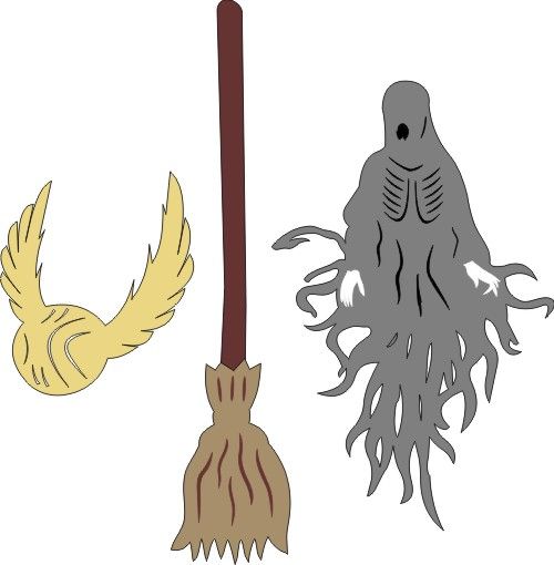 PP Harry Potter Set B (Snitch, Broom, Dementor)