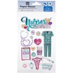 Paper House 3D Stickers Nurses