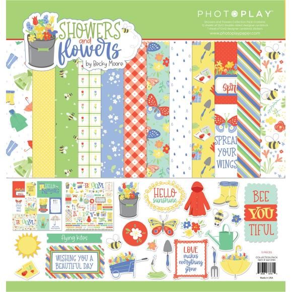 N PhotoPlay Collection Pack 12&quot; X12&quot; Showers &amp; Flowers