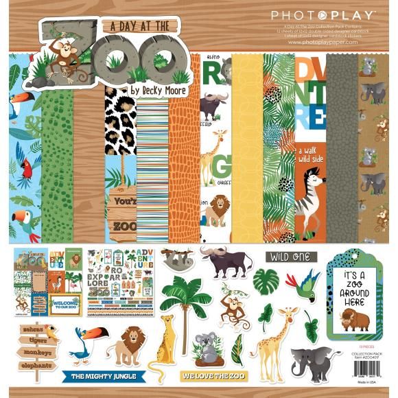 N PhotoPlay Collection Pack 12&quot; X12&quot; A Day At The Zoo