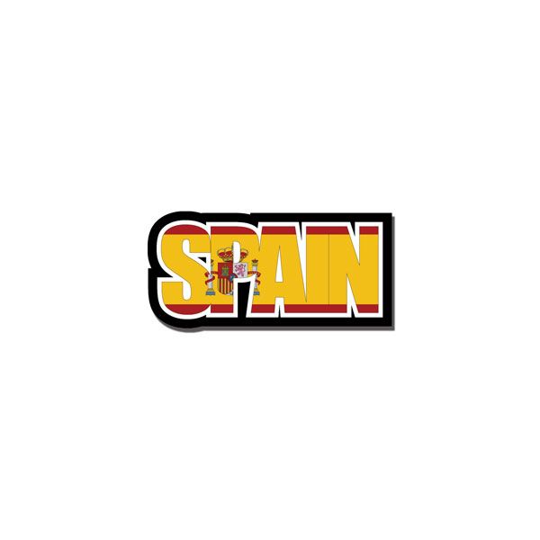 SC Spain Flag Word Laser