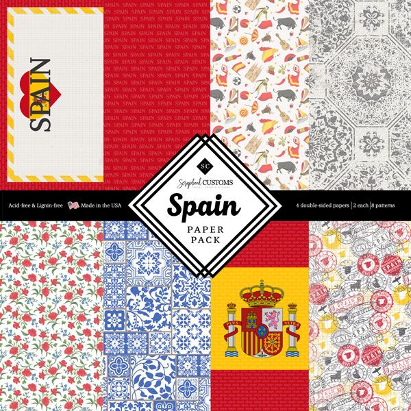 SC Spain 12x12 Double-Sided Paper Pack