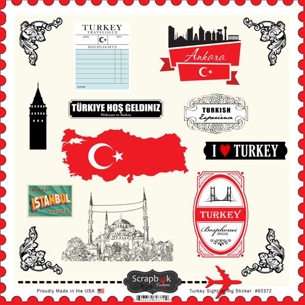 SC Turkey Sightseeing Sticker 12x12