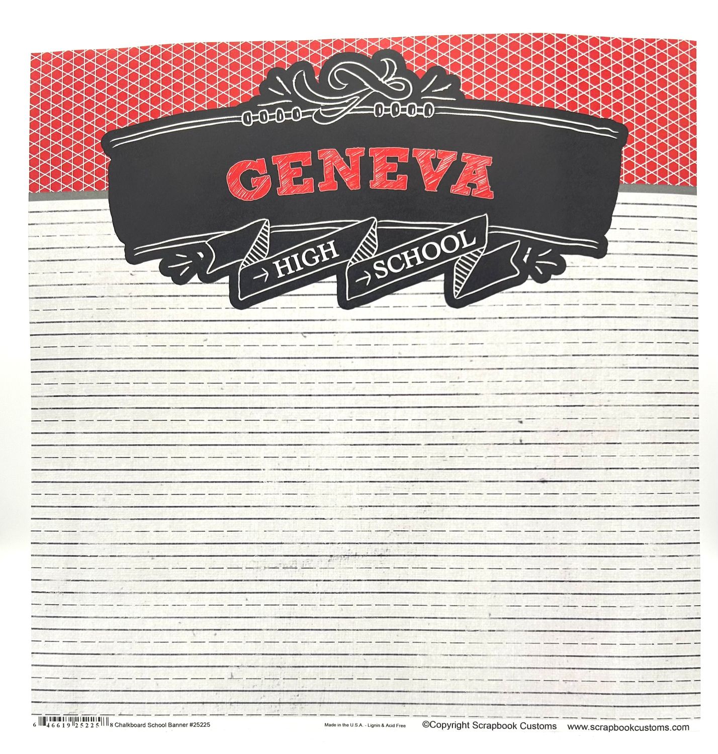 SC Geneva Banner Individual Cardstock Sheet
