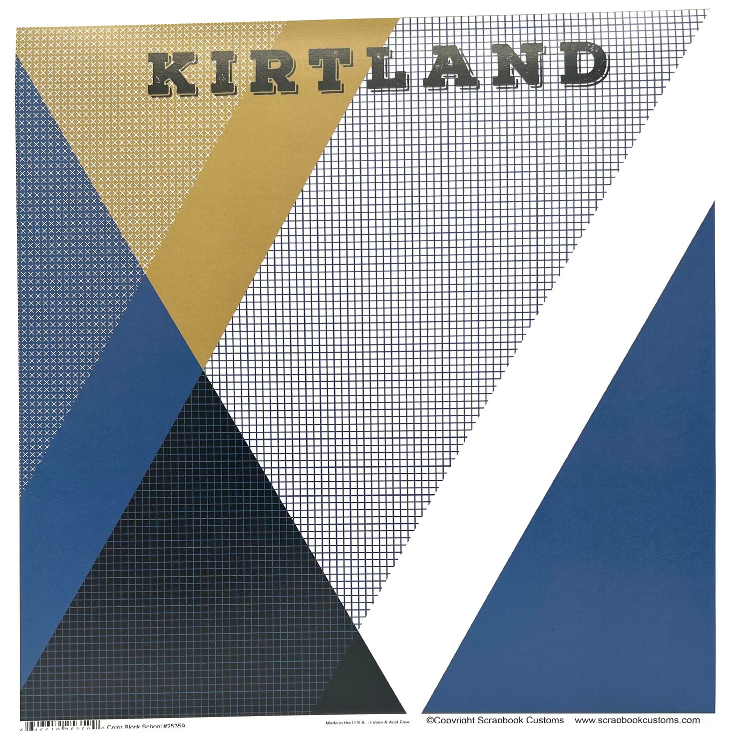 SC Kirtland Color Block Cardstock 12&quot; X12&quot;