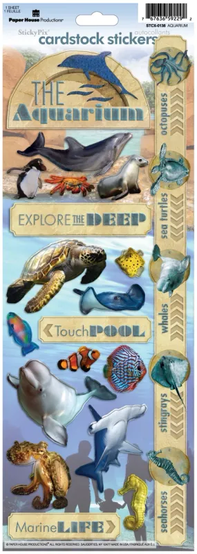 F Paper House Aquarium Cardstock Stickers