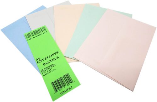 GB A6 Envelopes Pastels 25/Pkg