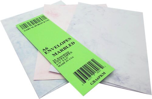 GB A6 Envelopes Marbled 25/Pkg