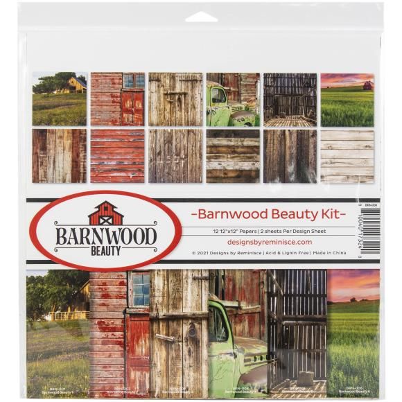 N Reminisce Collection Kit 12&quot; X12&quot; Barnwood Beauty
